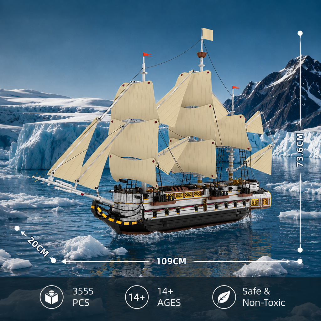 Reobrix 66048 HMS Endeavour Segelschiff 3.555 Teile - Klemmbaustein Set