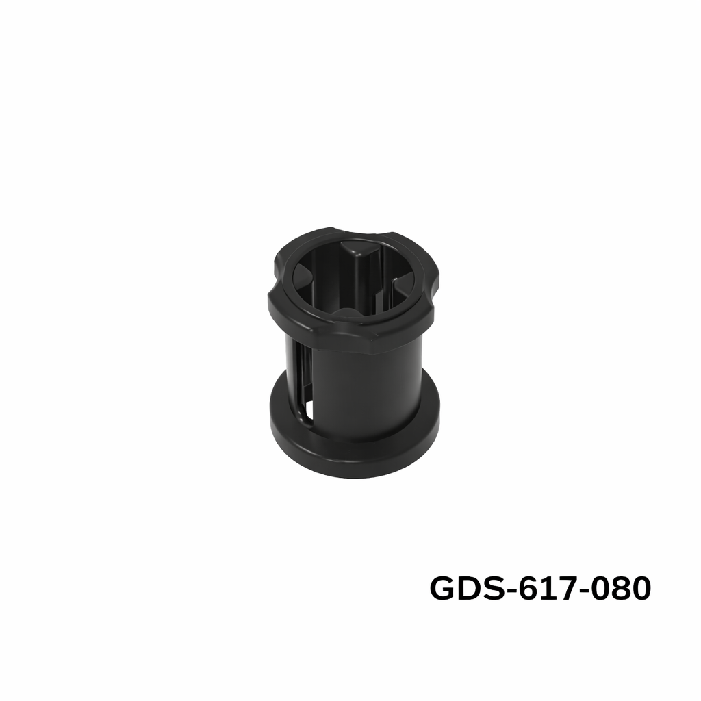 GoBricks GDS-617-080 Buchse Stopper mit Kreuzloch schwarz