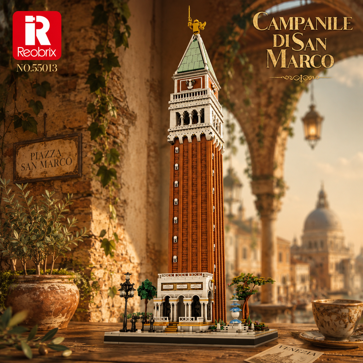 Reobrix 55013 Campanile Di San Marco 3.903 Teile Architektur Baustein Set