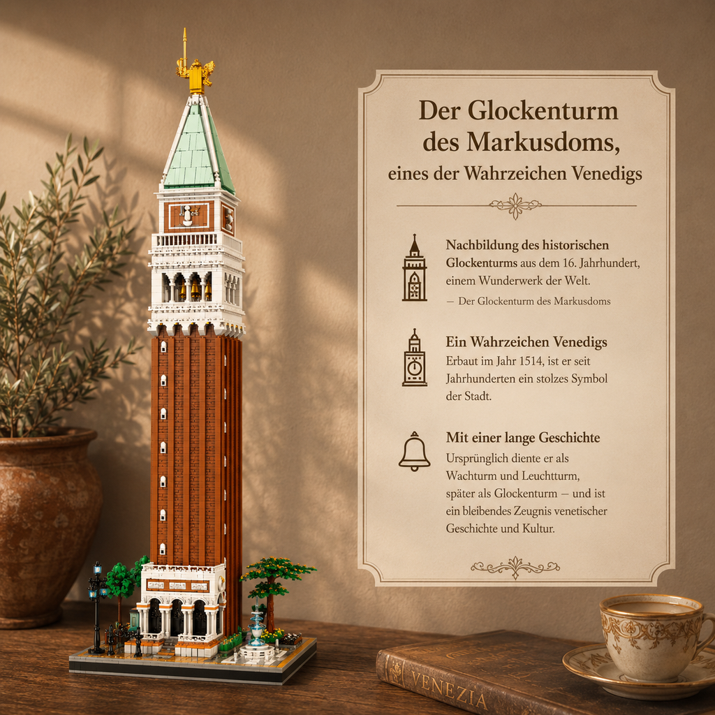 Reobrix 55013 Campanile Di San Marco 3.903 Teile Architektur Baustein Set