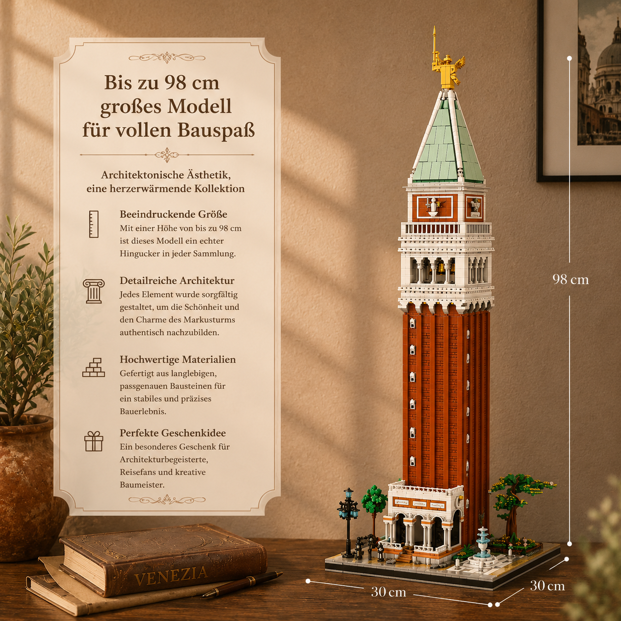 Reobrix 55013 Campanile Di San Marco 3.903 Teile Architektur Baustein Set