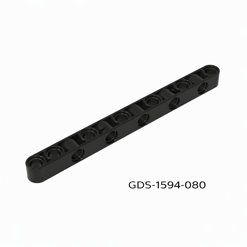 GObricks GDS-1594-080 Liftarm 1x11 senkrechte Löcher beidseitig quer schwarz