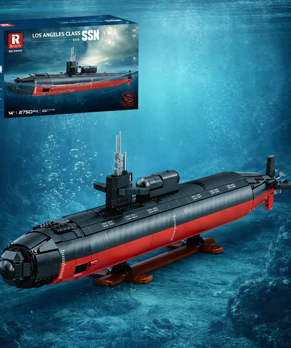 Reobrix 33049 U-Boot Los Angeles Klasse SSN Klemmbaustein Set – 2723 Teile