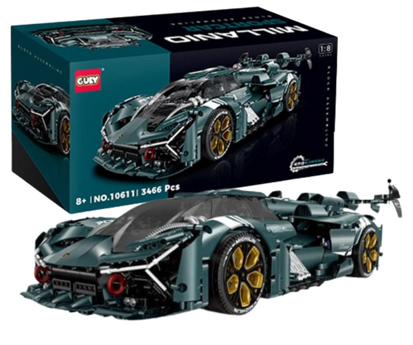 Guly 10611 Millanio Sports Car Klemmbaustein Set – 3159 Teile Concept Car Modell
