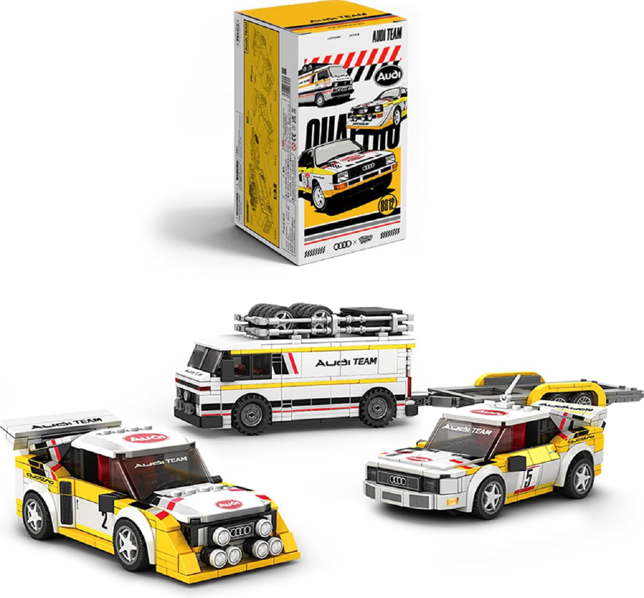 Bole Brick PB8812 Power Block Audi Sport Quattro S1 Mini 3in1 mit 1.401 Teilen