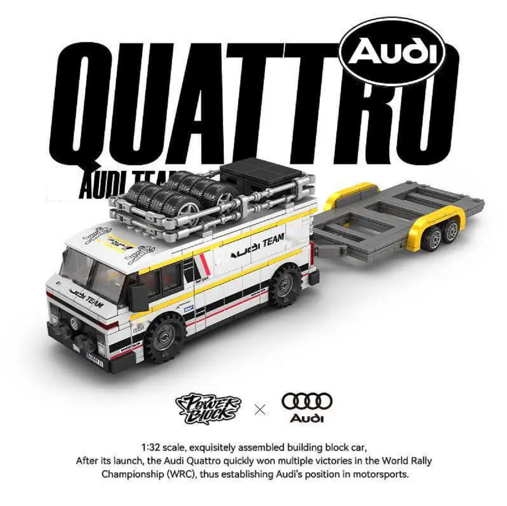 Bole Brick PB8812 Audi Sport Quattro S1 Baustein Set – 3-in-1 Rallye Modell mit 1401 Teilen
