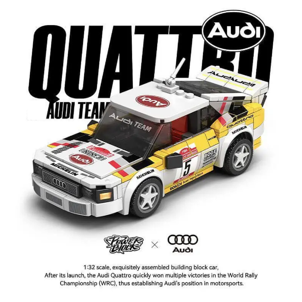 Bole Brick PB8812 Audi Sport Quattro S1 Baustein Set – 3-in-1 Rallye Modell mit 1401 Teilen