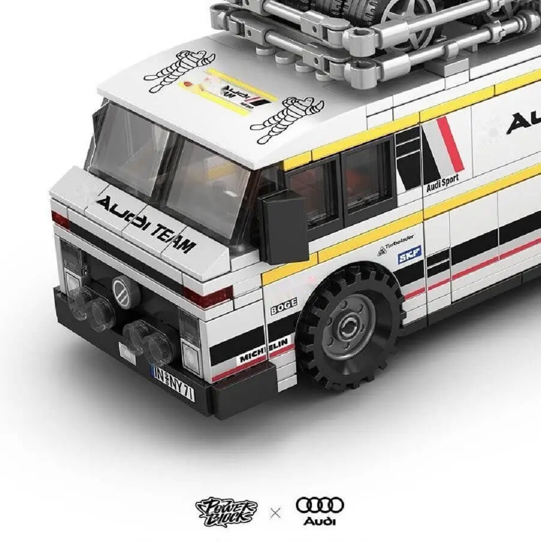 Bole Brick PB8812 Audi Sport Quattro S1 Baustein Set – 3-in-1 Rallye Modell mit 1401 Teilen