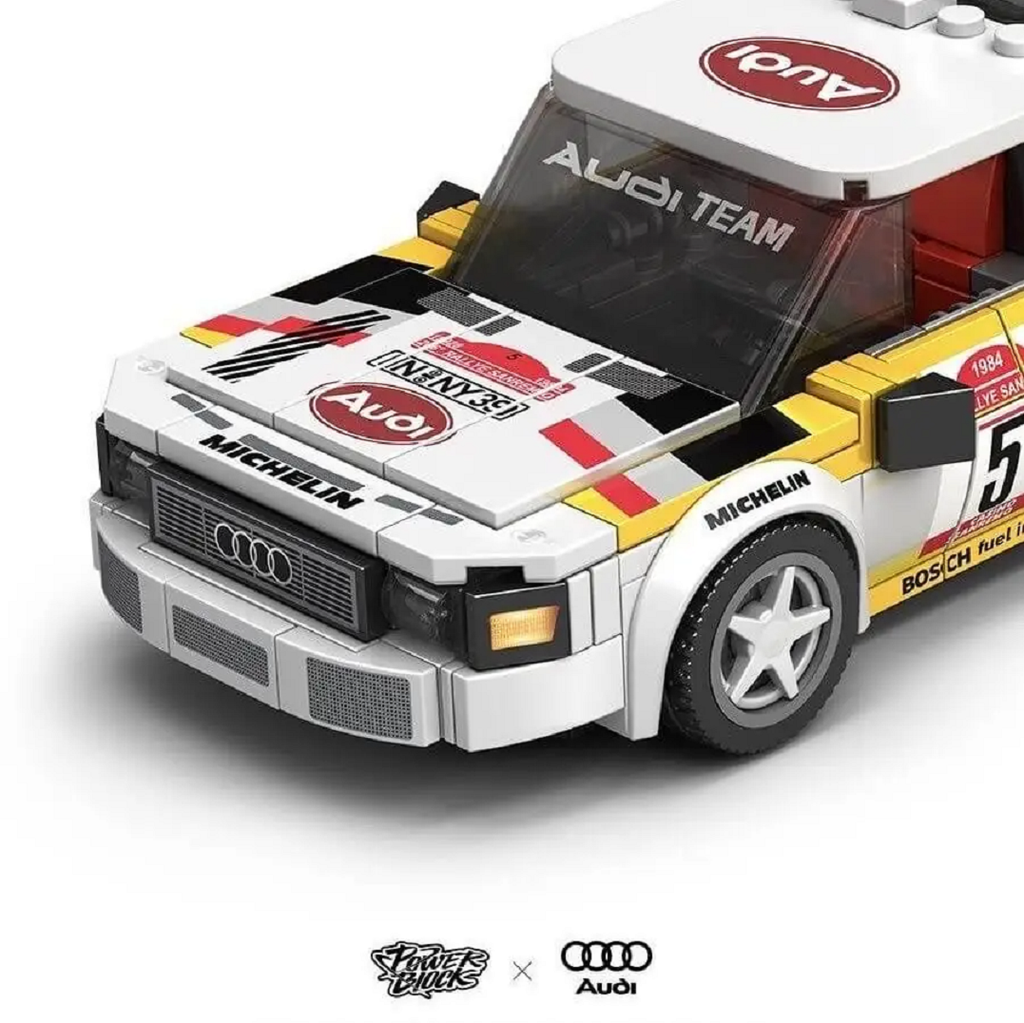 Bole Brick PB8812 Audi Sport Quattro S1 Baustein Set – 3-in-1 Rallye Modell mit 1401 Teilen
