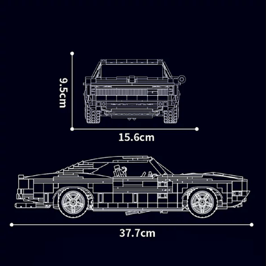 Mould King 10112 Dodge Charger 1.869 Teile