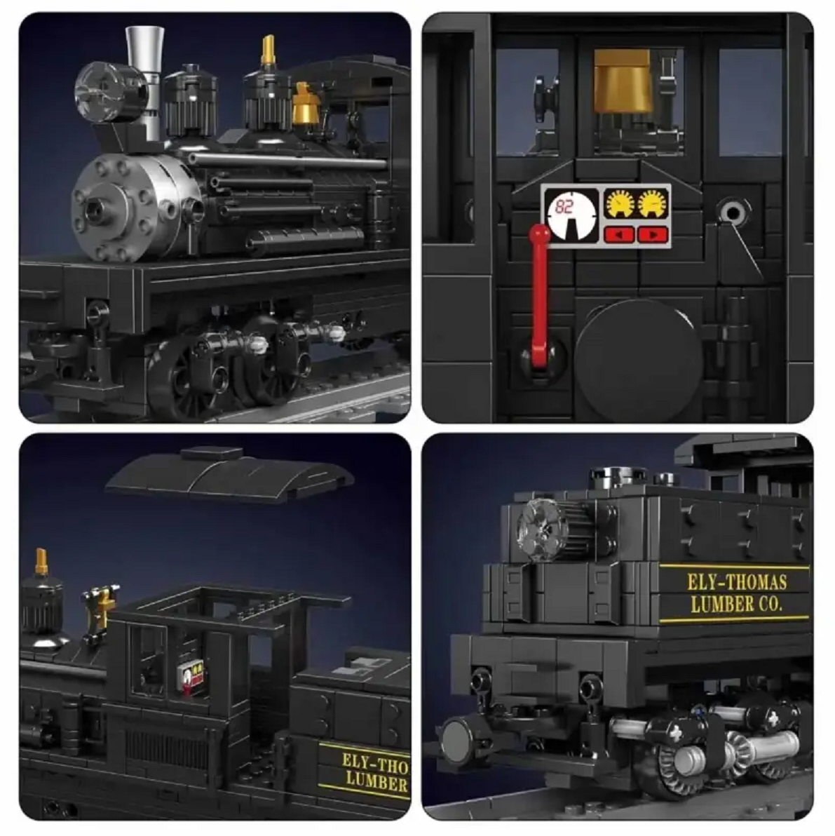 Mould King 12032 Shay Lokomotive mit 880 Teilen