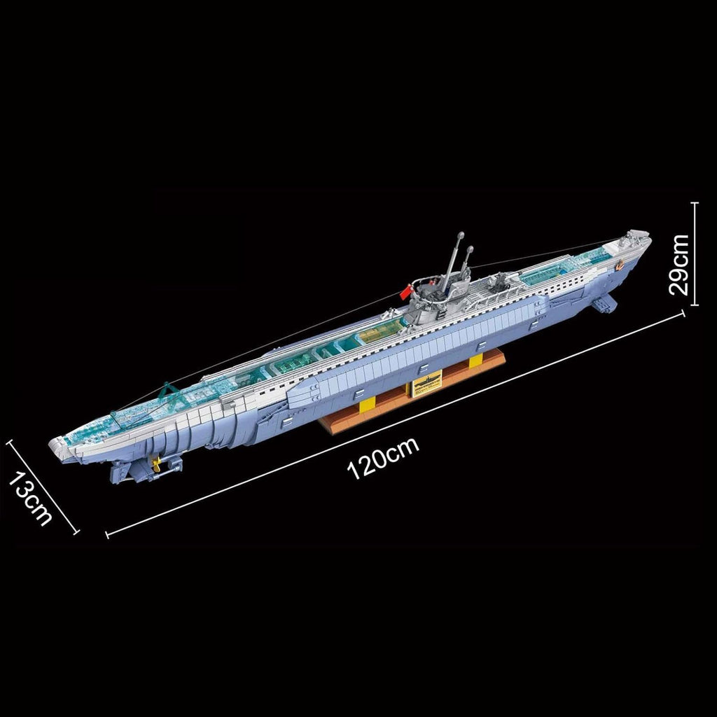 Panlos 628011 VIIC Submarine U-552 Klemmbaustein Set – 6712 Teile U-Boot