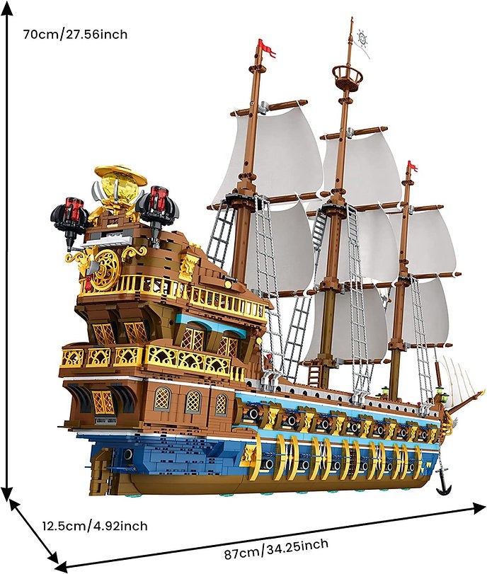 Reobrix 66011 The Sun Klemmbaustein Set – 2830 Teile Segelschiff Modell