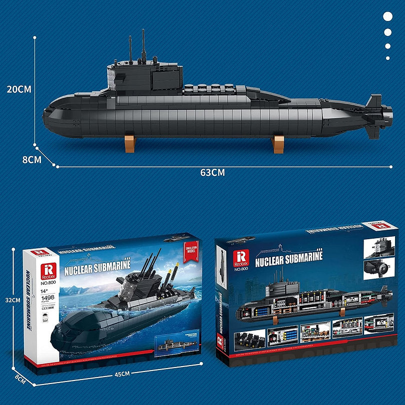 Reobrix 800 Atom-U-Boot Nuclear Submarine 1.498 Teile