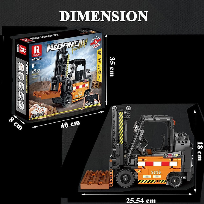 Reobrix 22002 Mechanical Forklift RC-Control 722 Teile