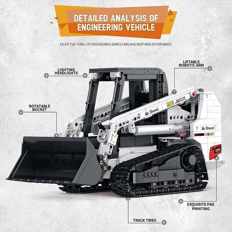 Reobrix 22004 Mechanical Bulldozer 1.366 Teile