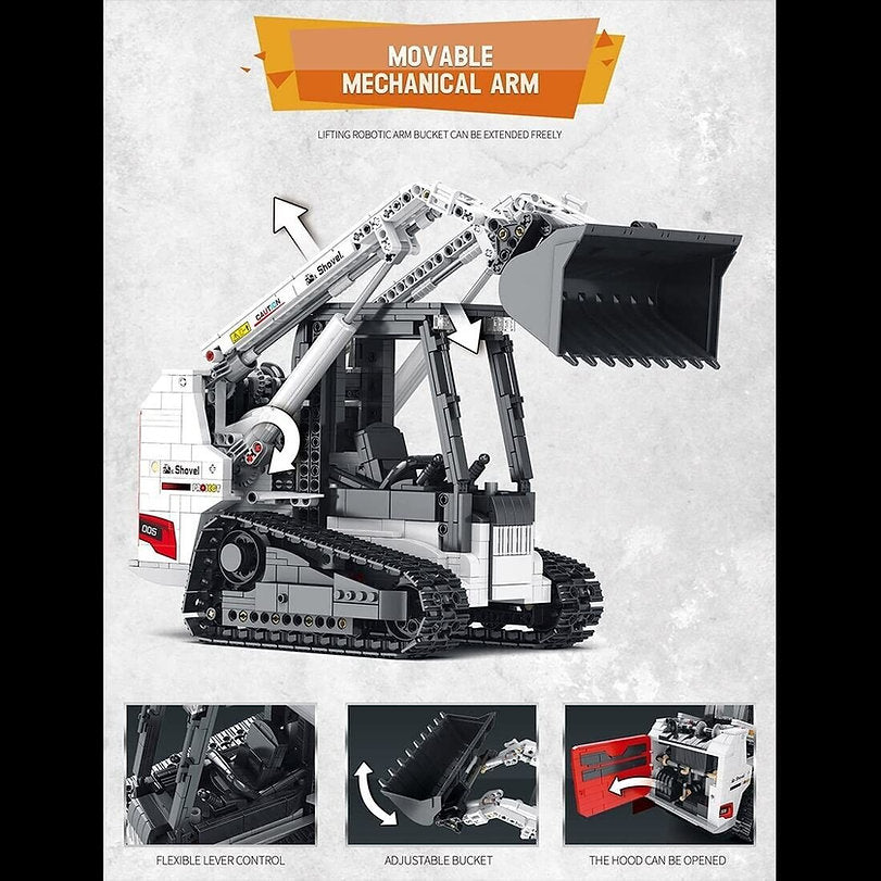 Reobrix 22004 Mechanical Bulldozer 1.366 Teile