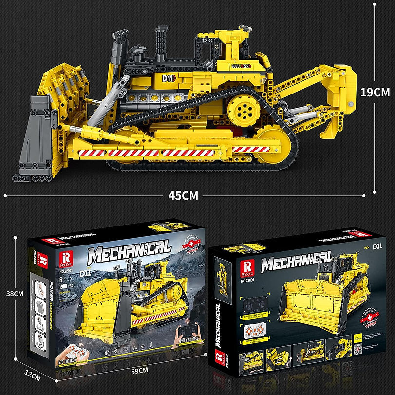Reobrix 22001 Mechanical Bulldozer 1.988 Teile