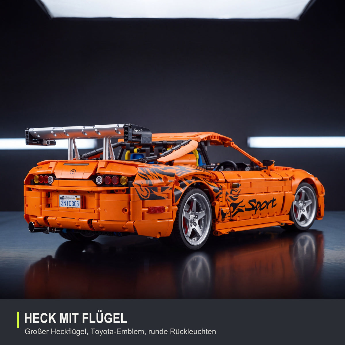 Bole Brick YC23049 Toyota Supra A80 Heck mit Flügel