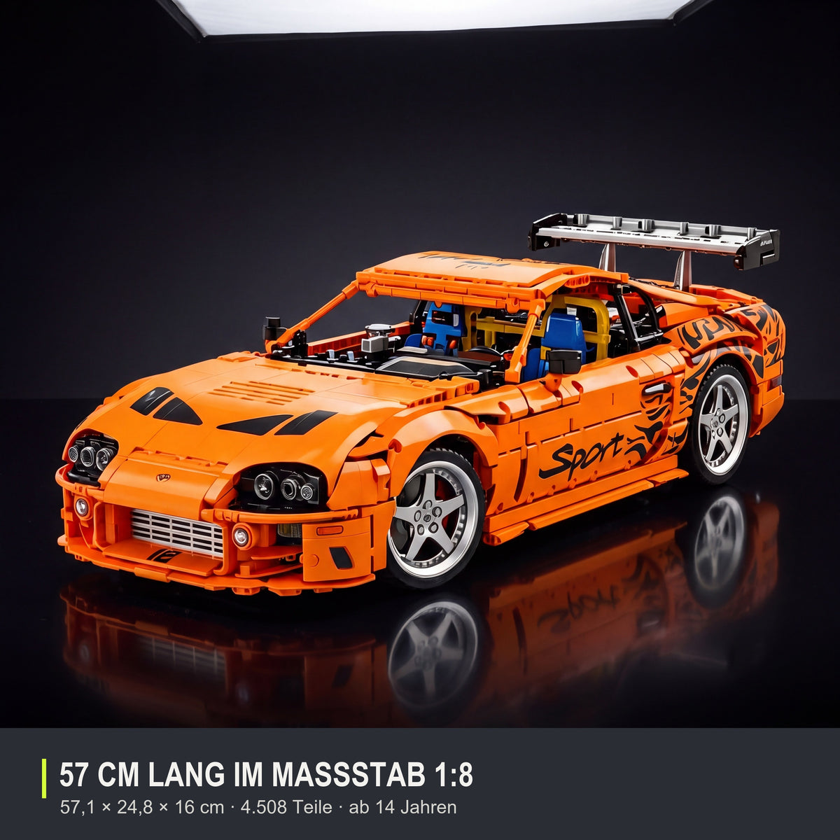 Bole Brick YC23049 Toyota Supra A80, 57 cm lang im Maßstab 1:8