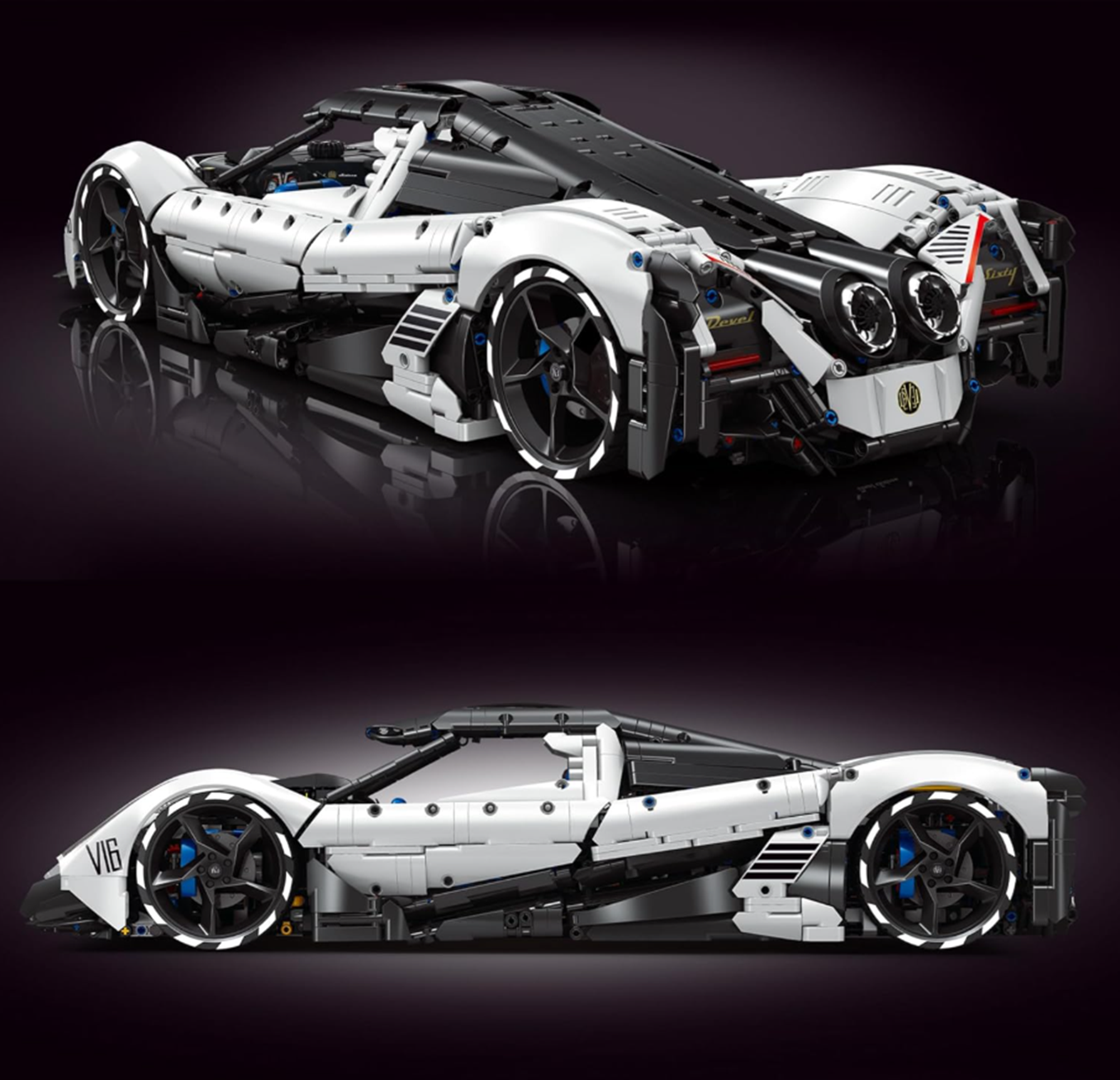 TaiGaoLe T5052 Devel Sixteen Baustein Set mit Fernsteuerung – 4016 Teile RC Hypercar Modell