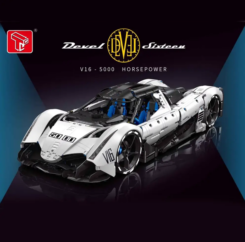 TaiGaoLe T5052 Devel Sixteen Baustein Set mit Fernsteuerung – 4016 Teile RC Hypercar Modell