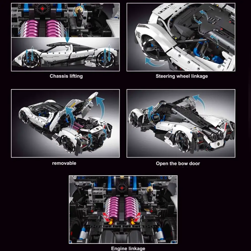 TaiGaoLe T5052 Devel Sixteen Baustein Set mit Fernsteuerung – 4016 Teile RC Hypercar Modell